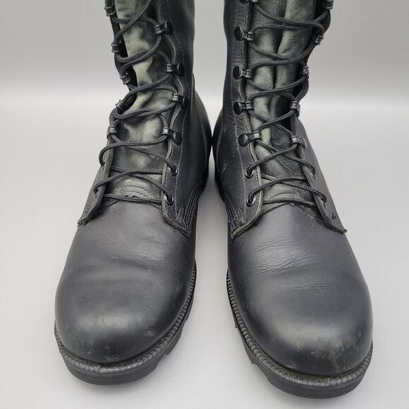 VTG Ro Search Boots Black Leather Combat Military Lace Up Men’s Sz 10 R main image 5